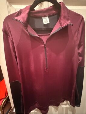 PINK Victoria's Secret Maroon Half-Zip Pullover